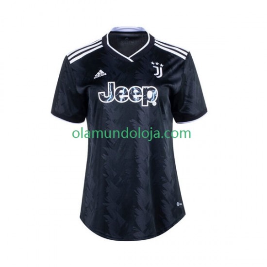 Camisola Juventus Mulher Equipamento Segundo 2022-2023 Manga Curta